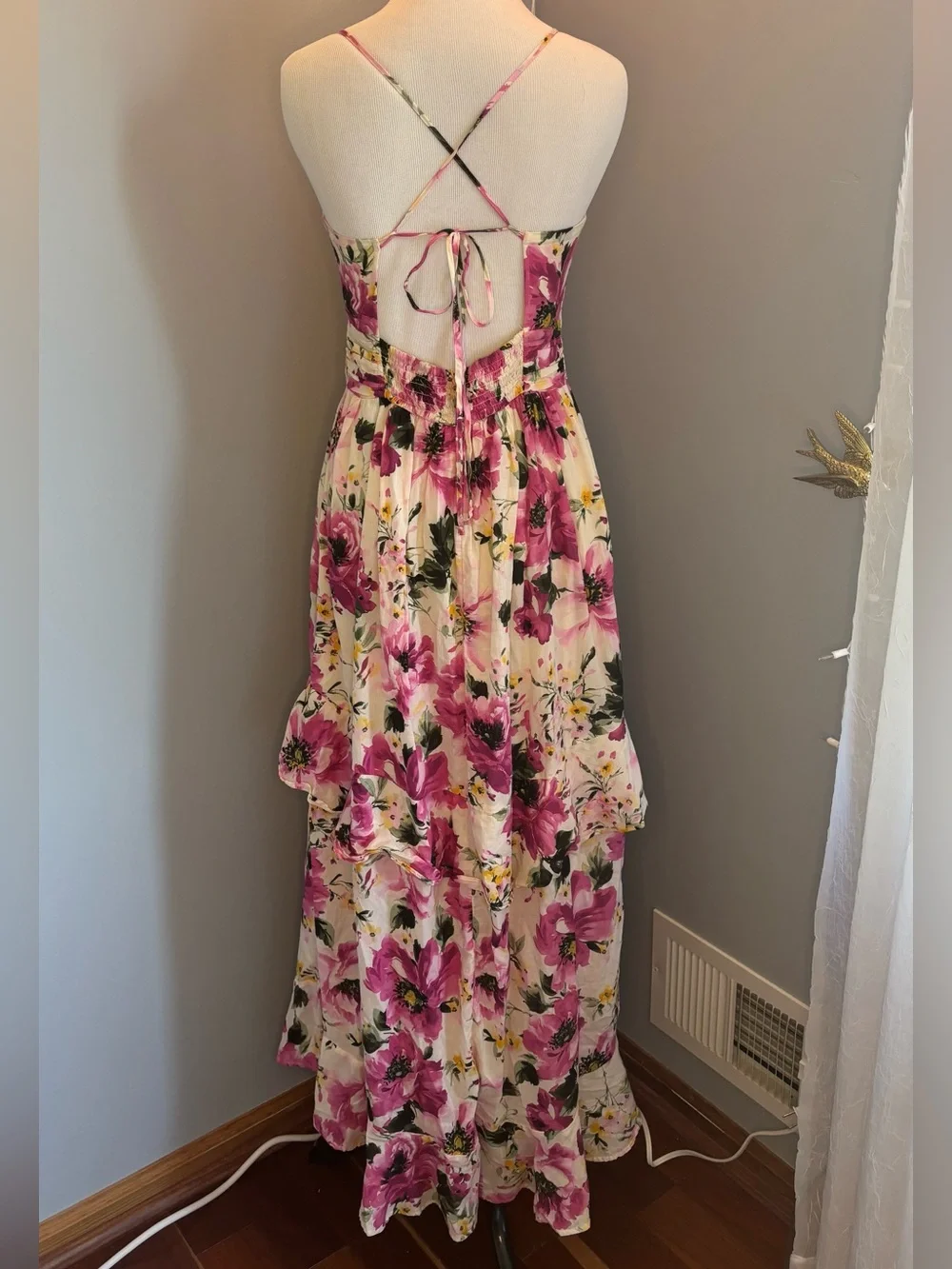 Abercrombie & Fitch Floral Backless Maxi Dress